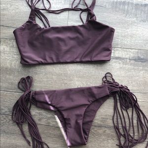 Mikoh Mykonos bottom & Kapaa top. Wine color, new